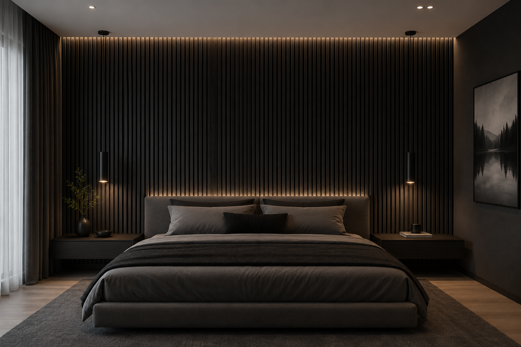 Panneau mural acoustique 2' x 8' - Noir