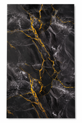 Panneau Mural PVC UV Effet Marbre 4' x 8' - Noir/blanc/or