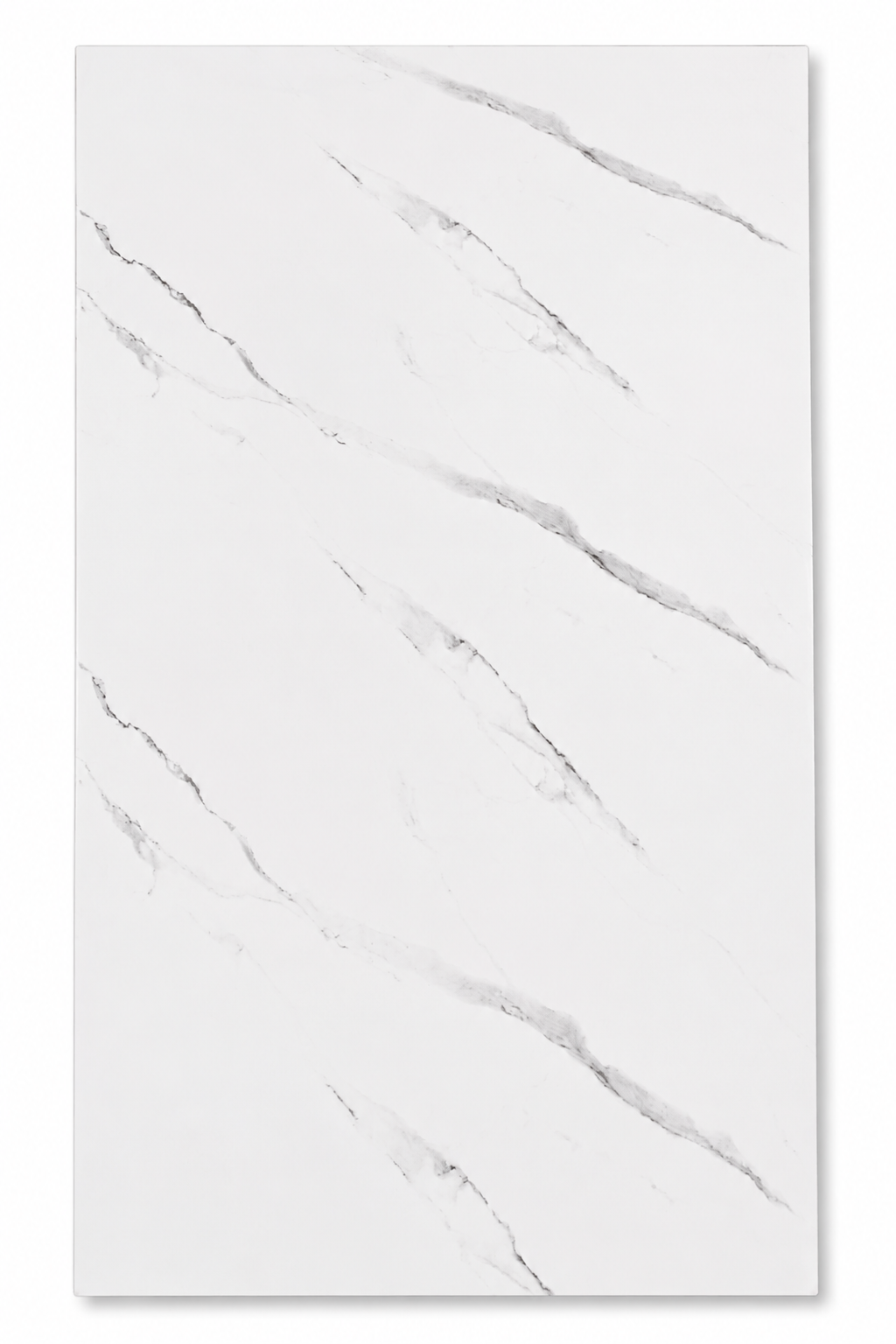 Panneau Mural PVC UV Effet Marbre 4' x 8' - Blanc/gris