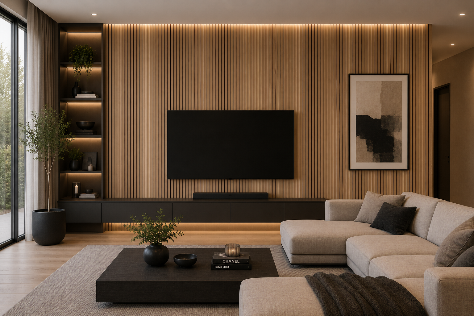 Acoustic Wall Panels 2' x 8' - Walnut