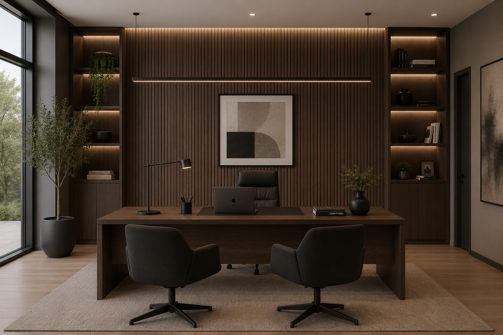 Panneau mural acoustique 2' x 8' - Noyer Foncé