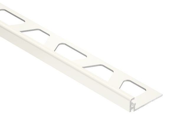 Schluter - JOLLY Profilé de bordure de mur aluminium blanc 3/8" (10 mm) x 8' 2-1/2"